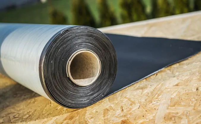 Rubber roof materials include TPO, EPDM, and PVC