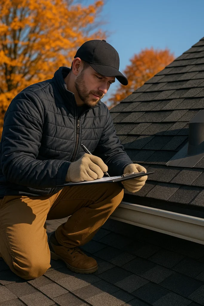 Professional roof inspection before winter
