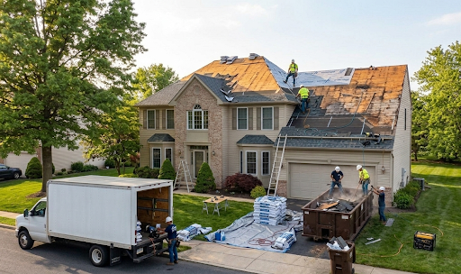 Warrington, PA residential roofing service provided by Union Roofing.